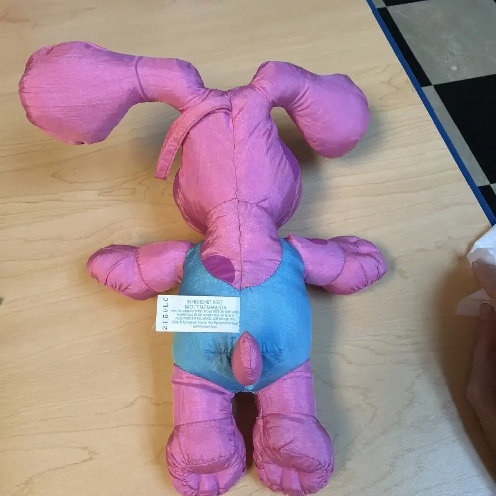 Blues Clues Fisher Price Bathtime Magenta Plush Tub/Pool Toy Stuffed Animal 1999